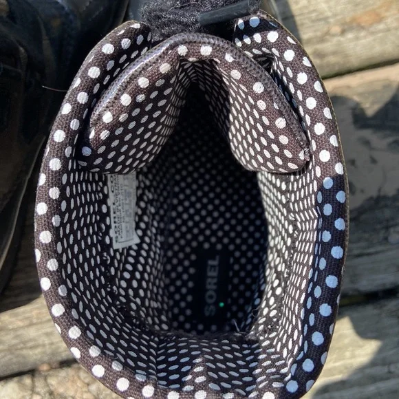 Sorel Tivoli Rain Boots Women’s Sz 8 Blk/Brwn Gently Used-Nice Ready For Fall! - Picture 11 of 17